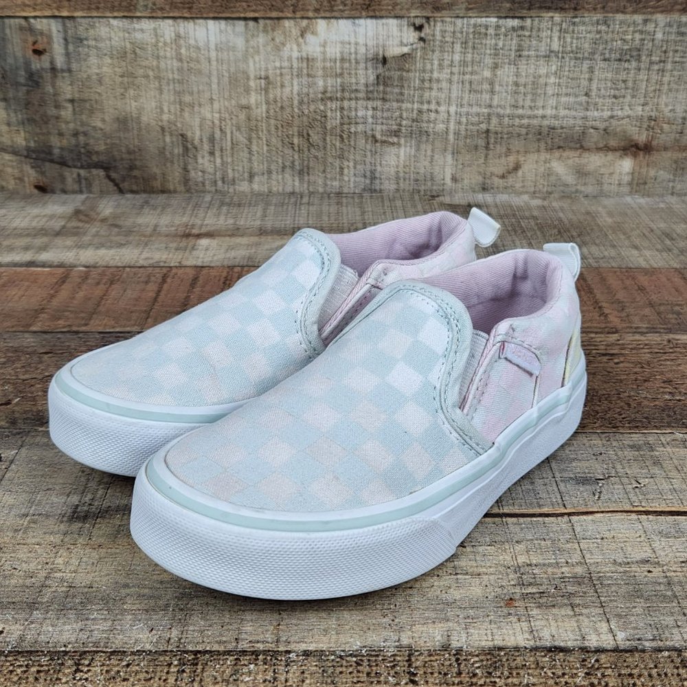 Vans Classic Slip On Checkered Toddler Sz 11 Colorful Casual Sneakers  School - Picture 3 of 9